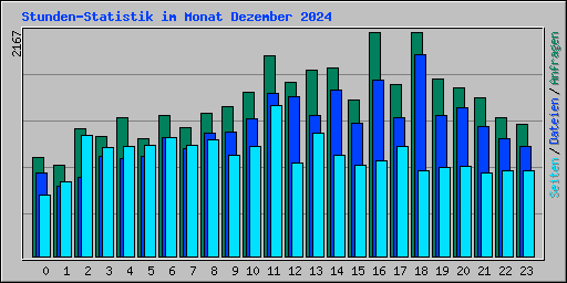 Stunden-Statistik im Monat Dezember 2024