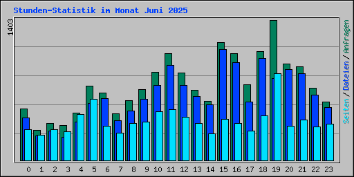 Stunden-Statistik im Monat Juni 2025