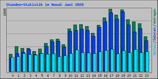 Stunden-Statistik im Monat Juni 2026